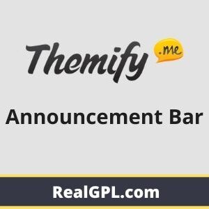 Themify Announcement Bar GPL