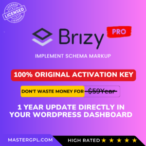 Brizy Pro Plugin Original License Key activation