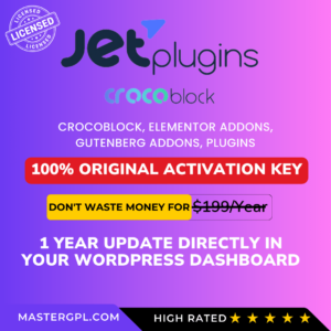 Crocoblock JetPlugins original licence key activation