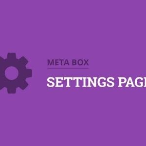 Meta Box Settings Page Addon GPL