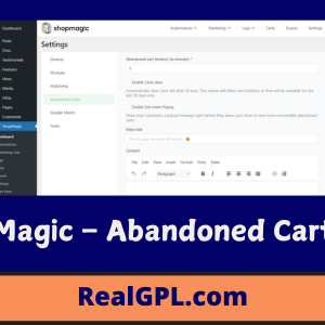 ShopMagic Abandoned Carts GPL